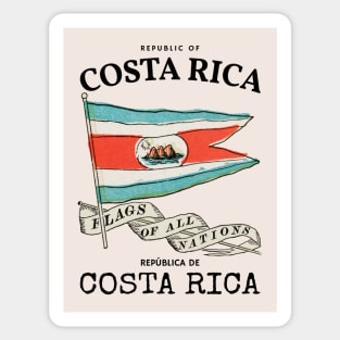 Antique Flag of Costa Rica Sticker